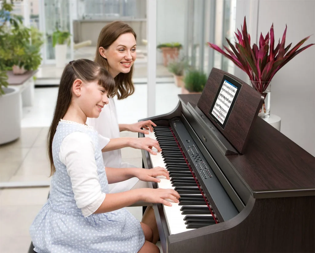 Learn Piano with child for adults