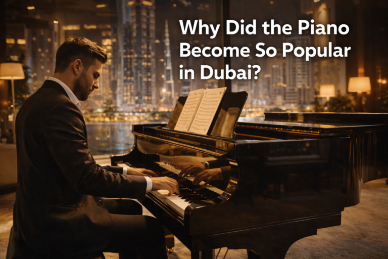 Why did the piano become so popular in Dubai?