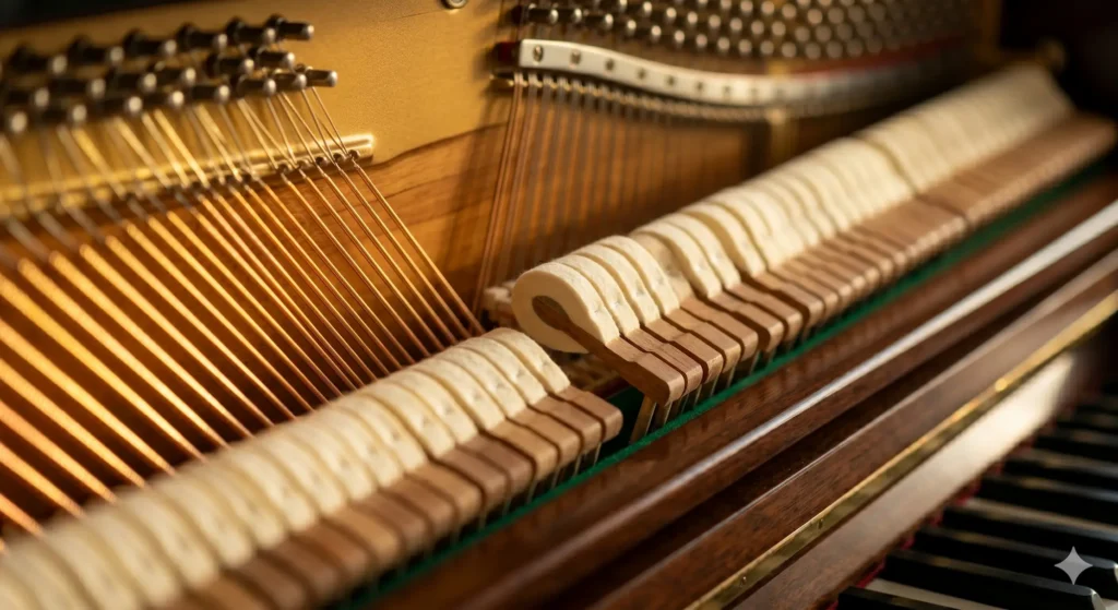Premium used Yamaha upright piano in a modern Dubai apartment